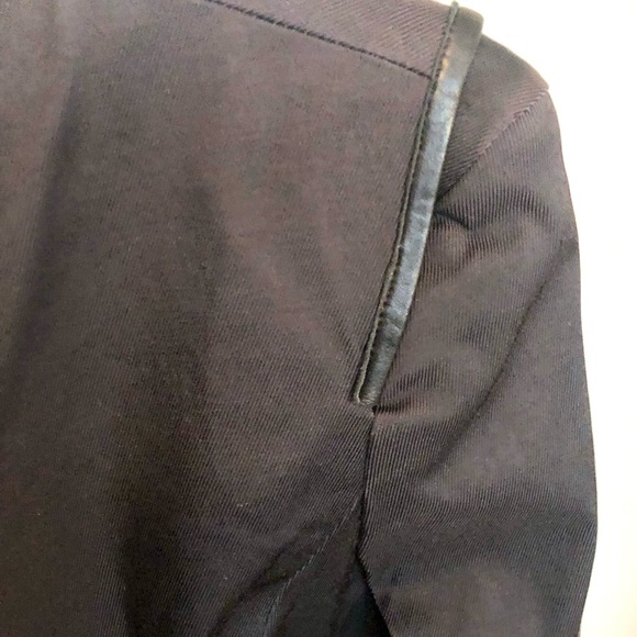 Laundry by Shelli Segal LAMB LEATHER waist cotton spandex tapered cropped jacket - Picture 12 of 13